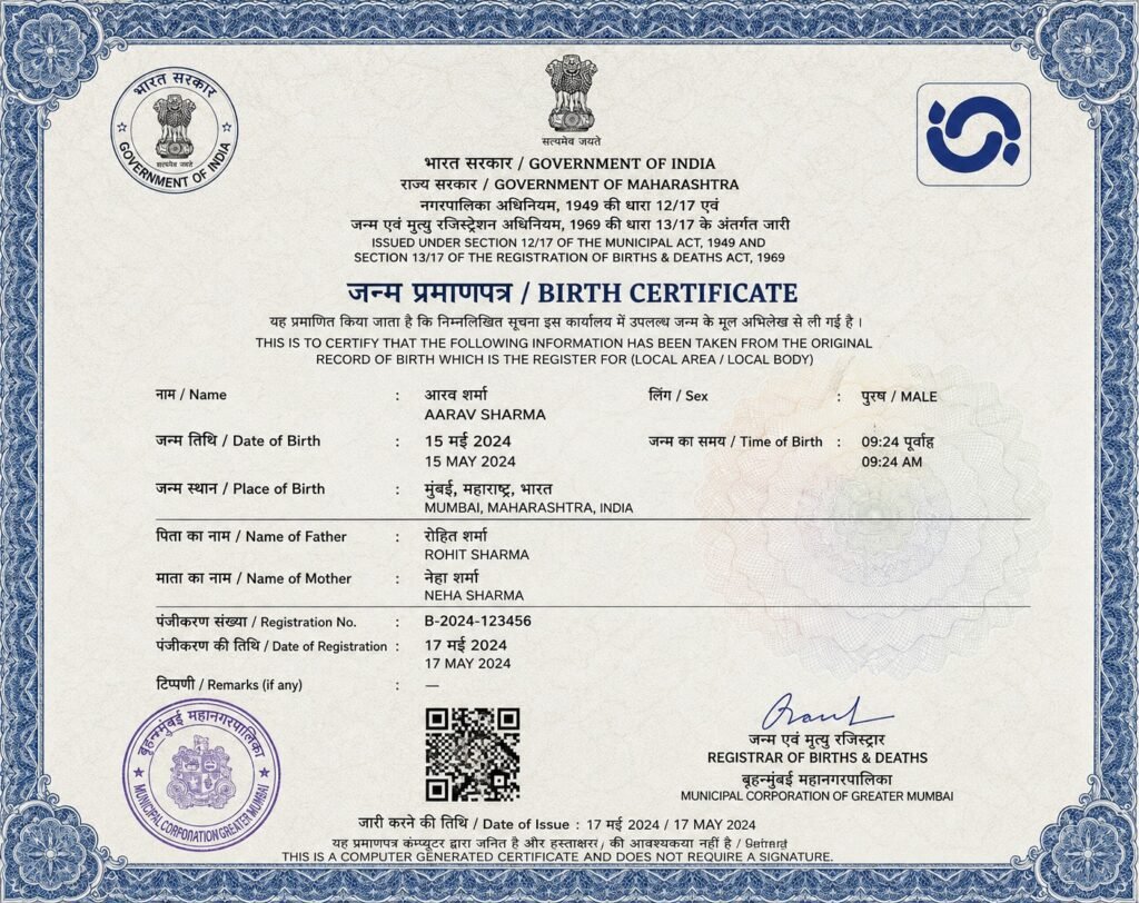 Birth Certificate- Live India News